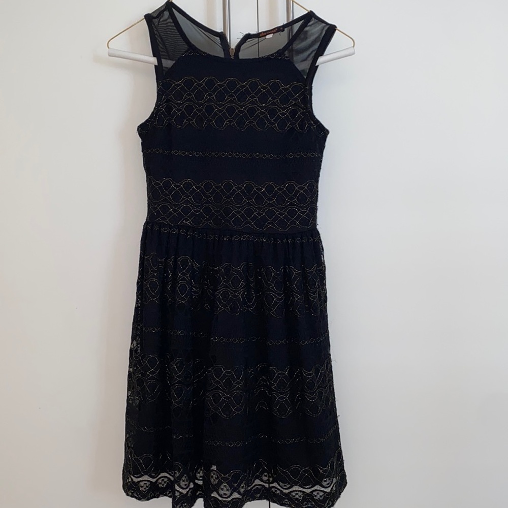 Black and gold dress
